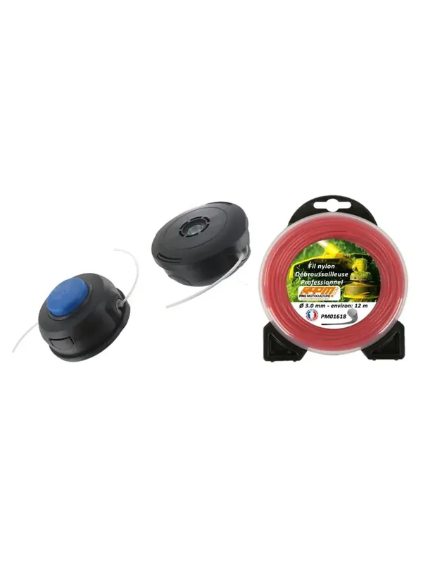 Tête de débroussailleuse Husqvarna T25 + Fil nylon ø 3 mm – 12m Expédition Rapide