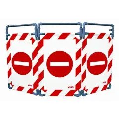 Promotion Saisonnière Barrière paravent PVC sens interdit blanc/rouge – VISO – TRAVO100CLOS