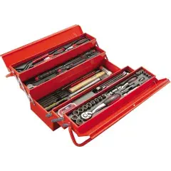 Achat Immédiat Composition de 113 outils avec caisse de maintenance métallique – SAM OUTILLAGE – CP-113BOX