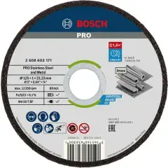 Lot de 10 disques à tronçonnner MTX et inox 125x1x22,23mm - BOSCH - 2 608 603 255 Livraison Express