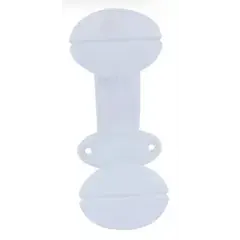 Authentique Porte-manteau 2 têtes 2131 bis percée fraisée 2 trous blanc RAL9010 – DUVAL – 93-0106-2200