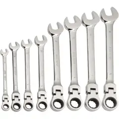 Prix Choc Jeu de 8 clés mixtes à cliquet articulées en mm – SAM OUTILLAGE – 50-CTJ8