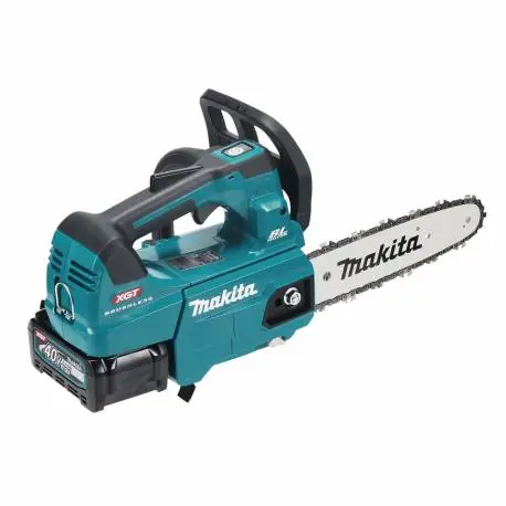 Pack Tronçonneuse / Élagueuse à batterie MAKITA XGT (40 V Max Li-Ion – 4 Ah) + 2 batteries et un chargeur rapide Dernier Modèle
