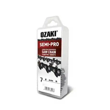 Chaîne de tronçonneuse semi carrée PAS 3/8 LP .043 (1,1mm) 52 entraîneurs de marque OZAKI « pour guide 35cm » Commander Maintenant