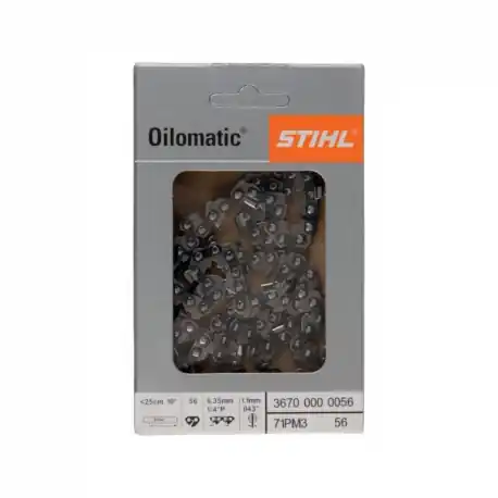 Chaine de tronçonneuse PAS 1/4&Prime; – Jauge .043 (1,1mm) – 56E de marque STIHL Commander Vite