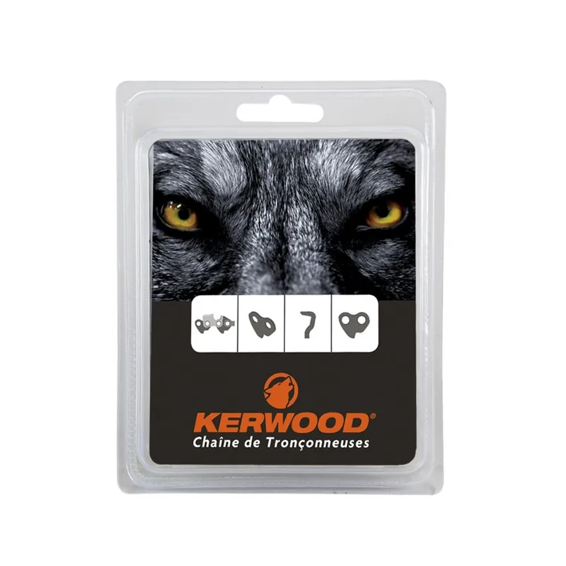 Chaîne Kerwood pour tronçonneuse 3/8&Prime; 1,6 mm 68 maillons. Gouge profil carré Pas Cher