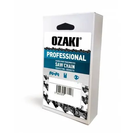 Chaîne de tronçonneuse OZAKI semi carrée .3/8&Prime; .063 (1,6mm) 72 entraîneurs ( E72 ) Réduction