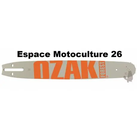 Guide de tronçonneuse 16" - 40cm - PAS 3/8 - .058 (1,5mm) de marque OZAKI Populaire