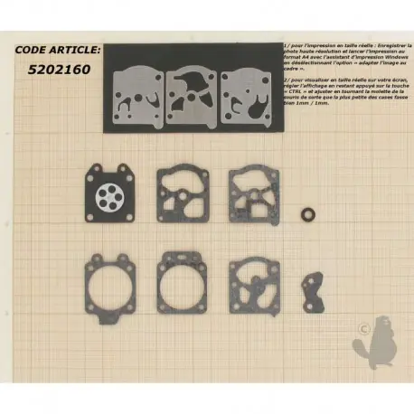 Marque Kit de membrane et réparation pour carburateur WALBRO WT et WA « D20WAT »
