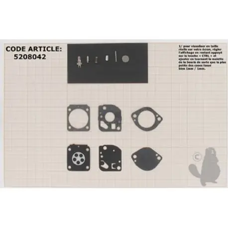 Kit réparation membranes et joints (ZAMA RB-162) carburateur adaptable STIHL modèle FS130 Prix Promo