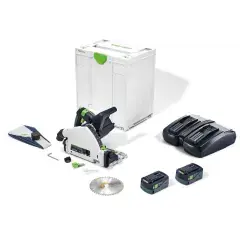 Scie circulaire plongeante 18V TSC 55 5,0 KEBI-Plus/XL + 2 batteries 5Ah + chargeur + Systainer SYS³ – FESTOOL – 577342 Meilleur Choix