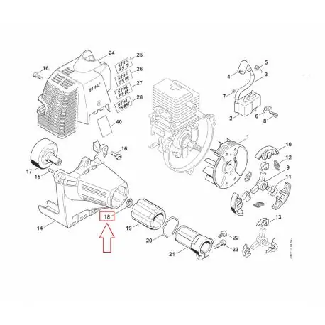 Dernier Modèle Circlip / Anneau de sécurité 12×1 d‘origine STIHL FS75 – FS80 – FS85 – FS85T – HL95 – HL100 – FS87 – FS90R – FS100