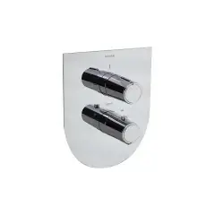Commander Maintenant Mitigeur de douche thermostatique à encastrer TZAR 342411S 1 voie chromé avec plaque métallique - ROMAN SOLER - 34D302526
