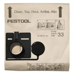 Sac à filtre pour aspiration à sec FIS-CT 33/5 - FESTOOL - 452971 Offre Limitée