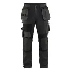 Meilleur Prix Pantalon artisan stretch poches flottantes gris foncé/noir T40L - BLÅKLÄDER - 155418609899C146