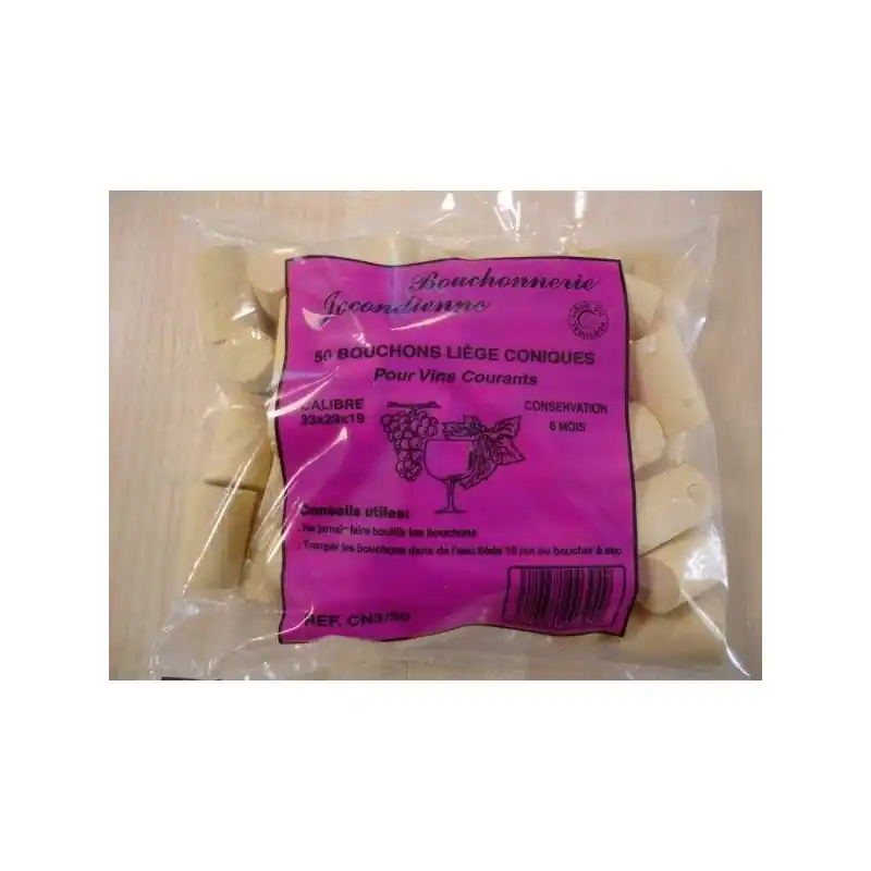 50 BOUCHONS COLMATÉS CONIQUES 33X23X19 – 6 MOIS ENVIRON Dernier Modèle