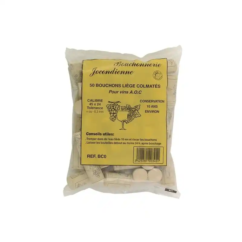 50 BOUCHONS COLMATÉS 45X24 – 10 ANS ENVIRON Petit Prix