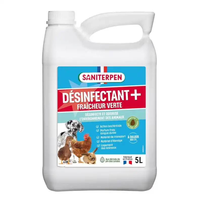 Marque DÉSINFECTANT PLUS FRAÎCHEUR VERTE 5L – SANITERPEN