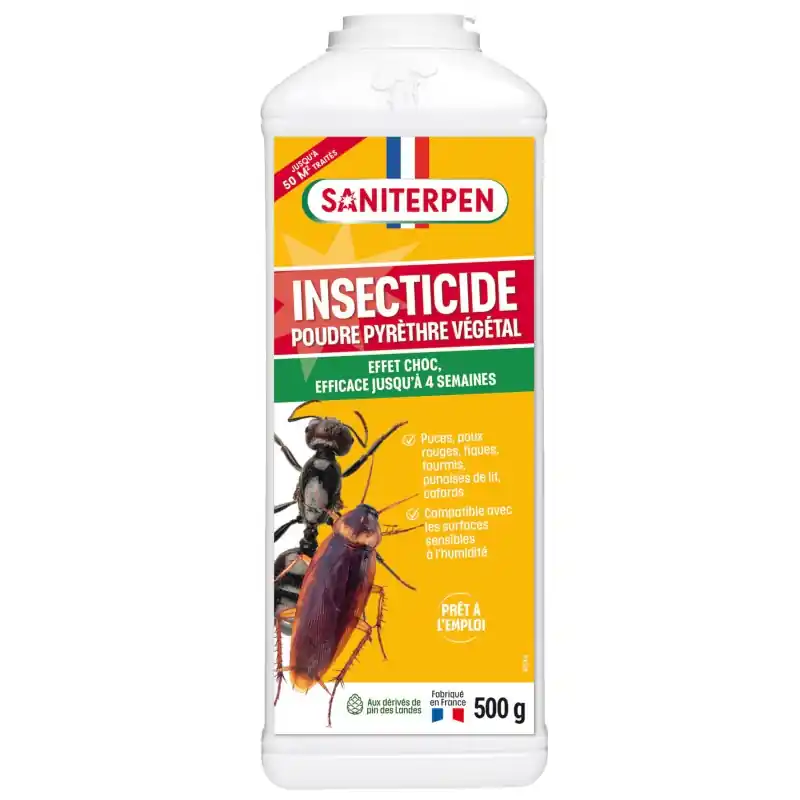 INSECTICIDE POUDRE AU PYRÈTHRE VÉGÉTAL 500G – SANITERPEN Remise