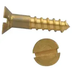 Vis à bois tête fraisée fendue laiton DIN 97 4X16 boîte de 200 – GFD – 102060 Livraison Express