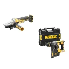 Livraison Express Pack de 2 outils XR 18V (DCG405 - DCH273) (Sans batterie ni chargeur) en coffret T-STAK - DEWALT