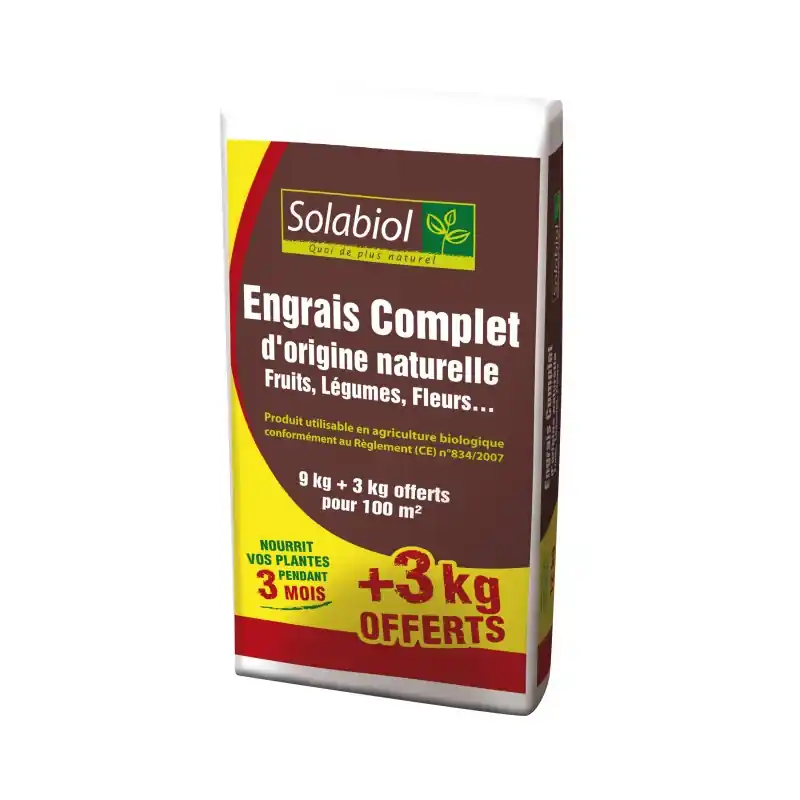 ENGRAIS COMPLET NATUREL 12 KG – SOLABIOL Prix Cassé