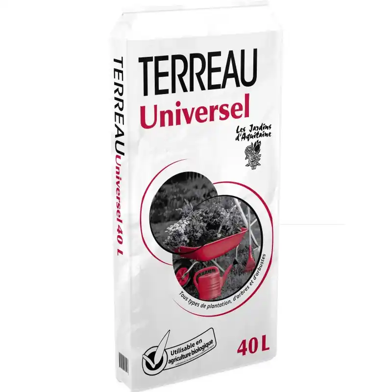 TERREAU UNIVERSEL 40L – LES JARDINS D‘AQUITAINE Nouvelle Collection