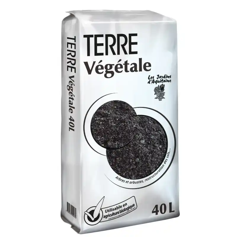 TERRE VÉGÉTALE 40L – LES JARDINS D‘AQUITAINE Commander Maintenant