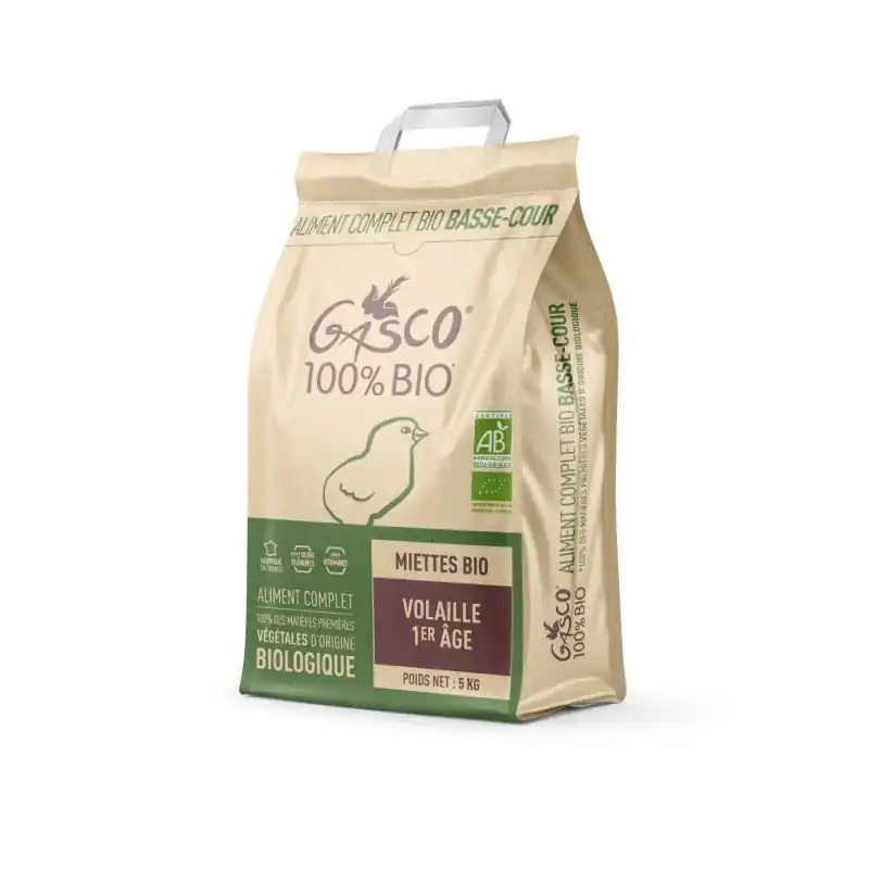 MIETTES VOLAILLE 1ER AGE BIO 5KG - GASCO Paiement Sécurisé