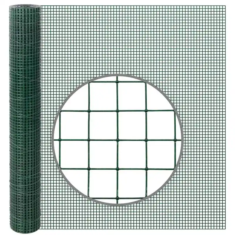 GRILLAGE DAMIER PLASTIFIÉ VERT H0.50M – LONGUEUR 5M – MAILLE 12.7×12.7MM – KICLO Usine Directe
