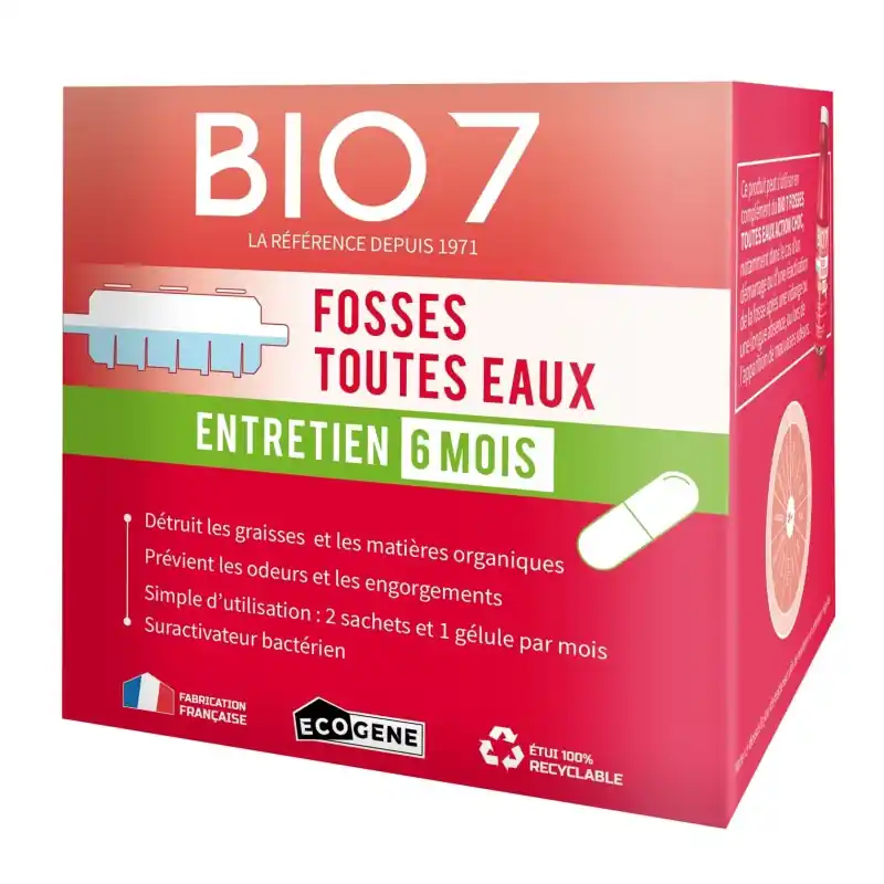 ENTRETIEN 6 MOIS FOSSES TOUTES EAUX BIO7 960G - ECOGENE Quantité Limitée