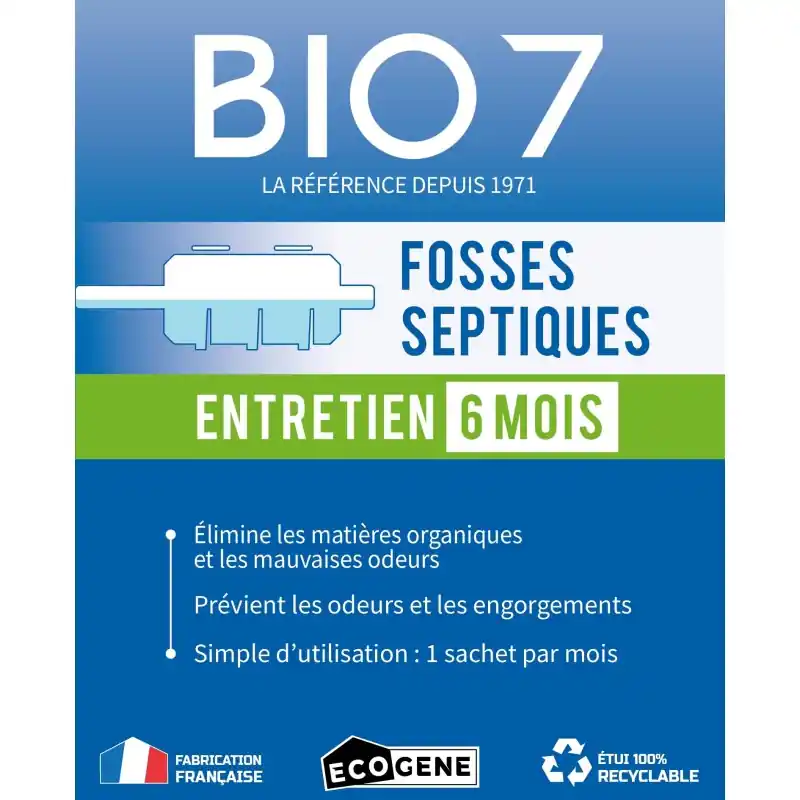 ENTRETIEN 6 MOIS FOSSES SEPTIQUES BIO7 480G – ECOGENE Vente Directe