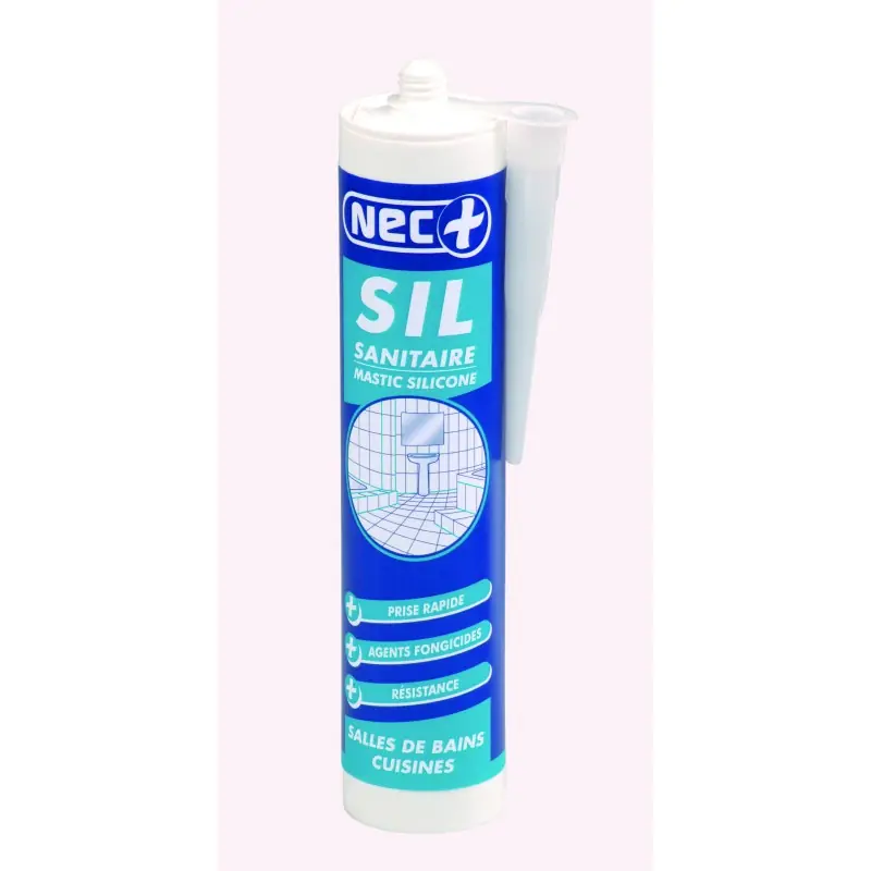 MASTIC SILICONE SANITAIRE NEC 310ML BLANC – ILLBRUCK Pas Cher