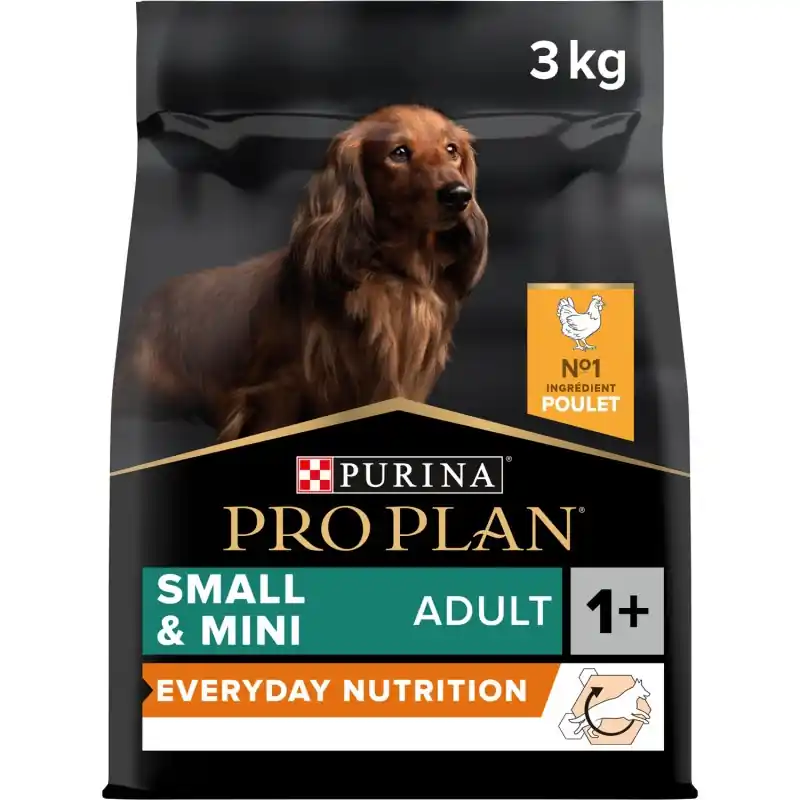 CROQUETTES CHIEN PRO PLAN SMALL & MINI ADULT RICHE EN POULET 3 KG Nouveauté