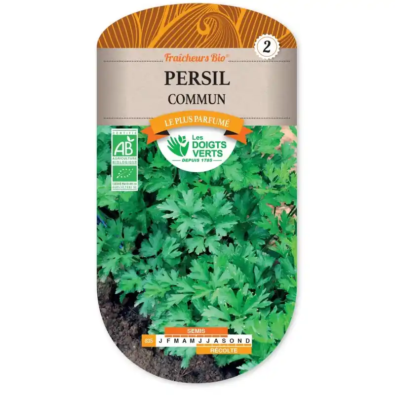 Authentique PERSIL COMMUN BIO – CATÉGORIE 2 – LES DOIGTS VERTS