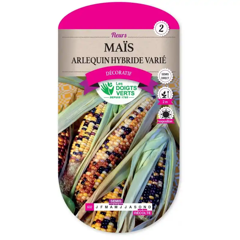 Commander Vite MAÏS ARLEQUIN HYBRIDE VARIÉ CATÉGORIE 2 - LES DOIGTS VERTS