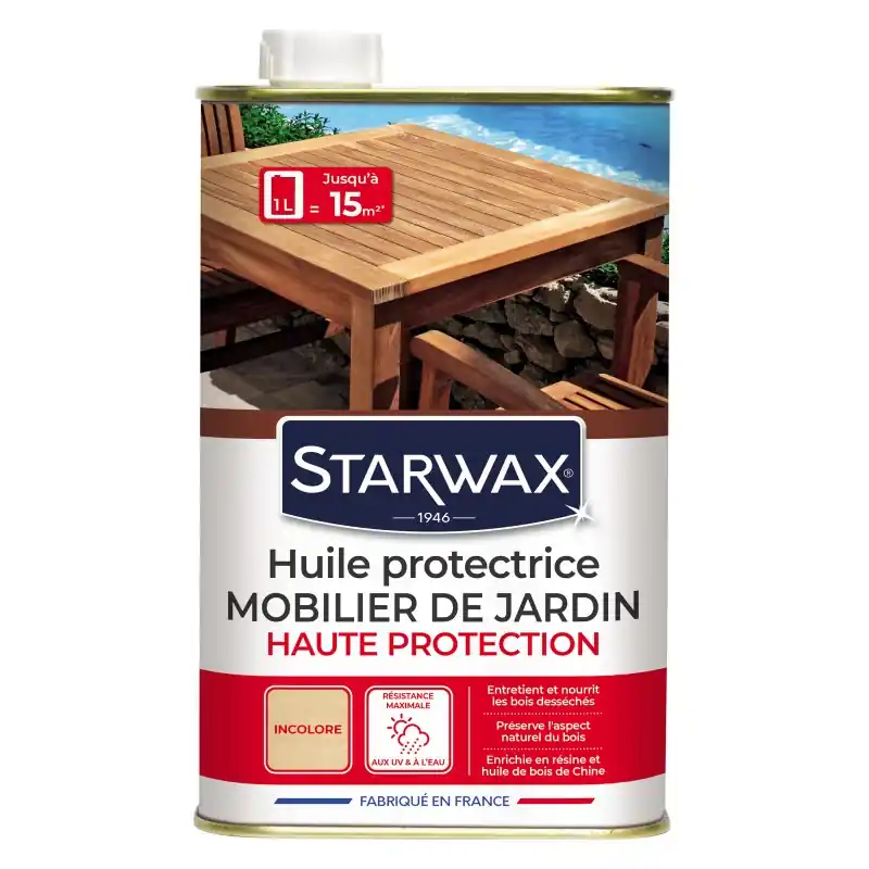 HUILE PROTECTRICE MOBILIER EN BOIS 1L – STARWAX Nouvelle Collection