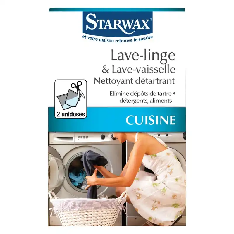 NETTOYANT DETARTRANT LAVE LINGE 2X75G – STARWAX Petit Prix