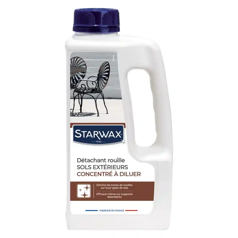 DETACHANT ROUILLE TERRASSES 1L – STARWAX Promotion