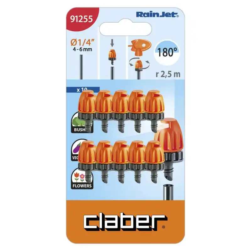 LOT DE 10 MICRO-ASPERSEURS 180° – CLABER Top Vente