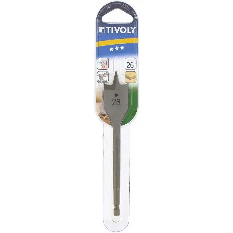 MECHE BOIS PLATE QUEUE HEXA Ø26MM - TIVOLY Bon Plan