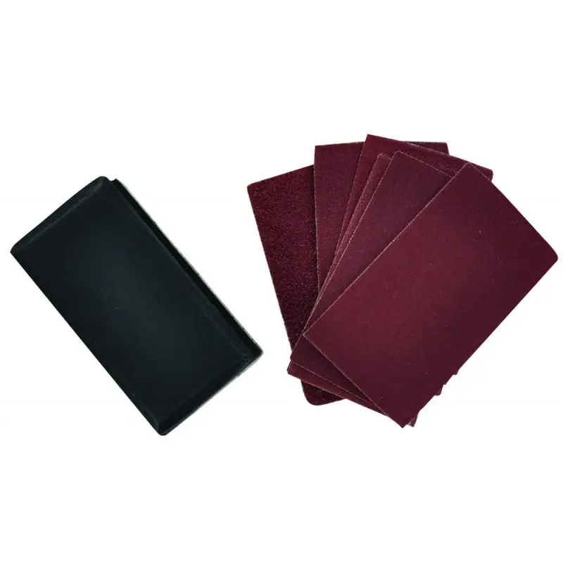 1 CALE A PONCER SOUPLE Ø120X70MM +12 FEUILLES CORINDON GRAIN 40/80/120 – TIVOLY Commander Vite