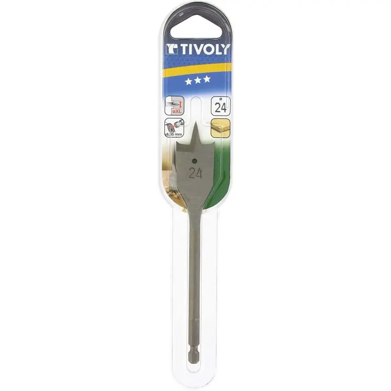 MECHE BOIS PLATE QUEUE HEXA Ø24MM - TIVOLY Offre Spéciale