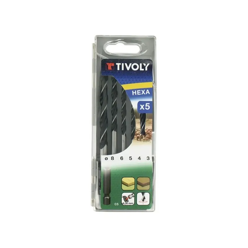 5 FORETS BOIS 3 POINTES Ø3-4-5-6-8MM SHOCK SERIE QUEUE HEXAGONALE – TIVOLY Acheter Direct