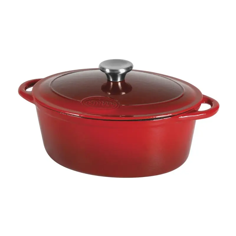 COCOTTE FONTE OVALE 4L ROUGE-BLANC – SITRAM Commander Vite