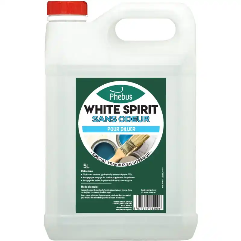 Achat Immédiat WHITE SPIRIT 5L SANS ODEUR – PHEBUS