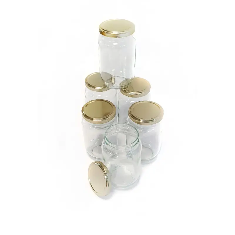 6 POTS EN VERRE CYLINDRIQUES 380G 385ML Achat Immédiat