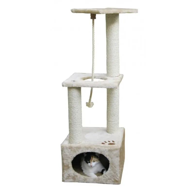 Prix Promo ARBRE A GRATTER PLATIN PRO 37 X 37 CM H109 CM BEIG