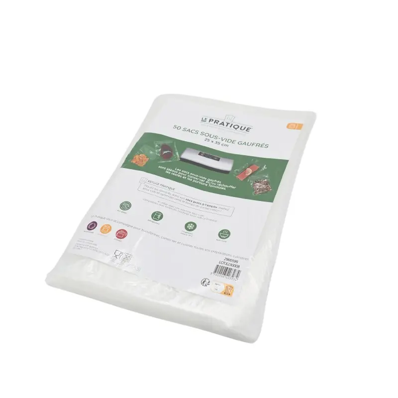 50 SACS SOUS VIDE GAUFRÉS 25 X 35 CM – LE PRATIQUE Offre Du Jour
