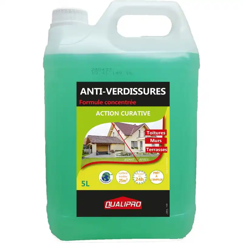 Prix Réduit ANTI-VERDISSURES FORMULE CONCENTRÉE 5L - QUALIPRO
